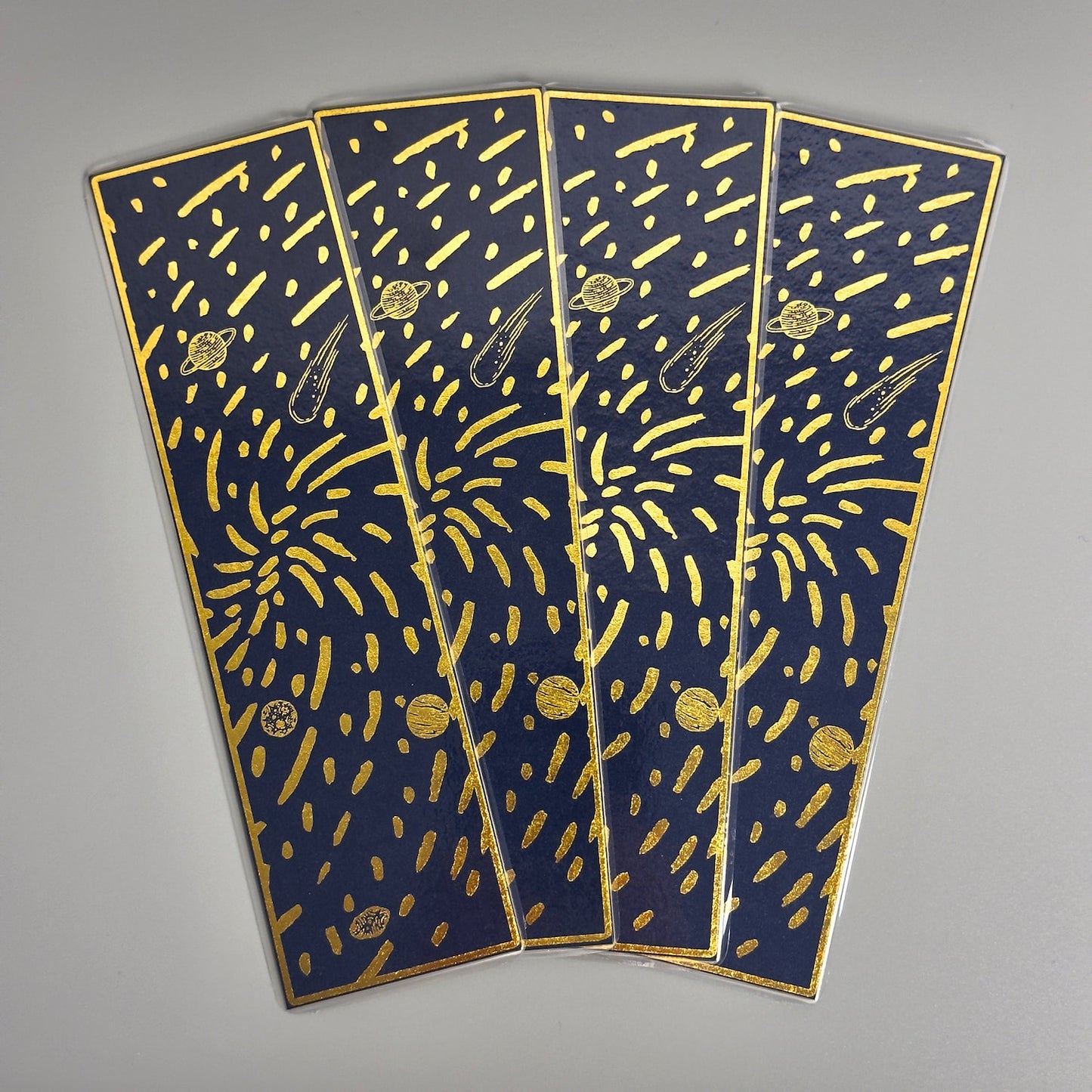 Planets and Galaxies Foil Bookmark - Embark on Cosmic Adventures!