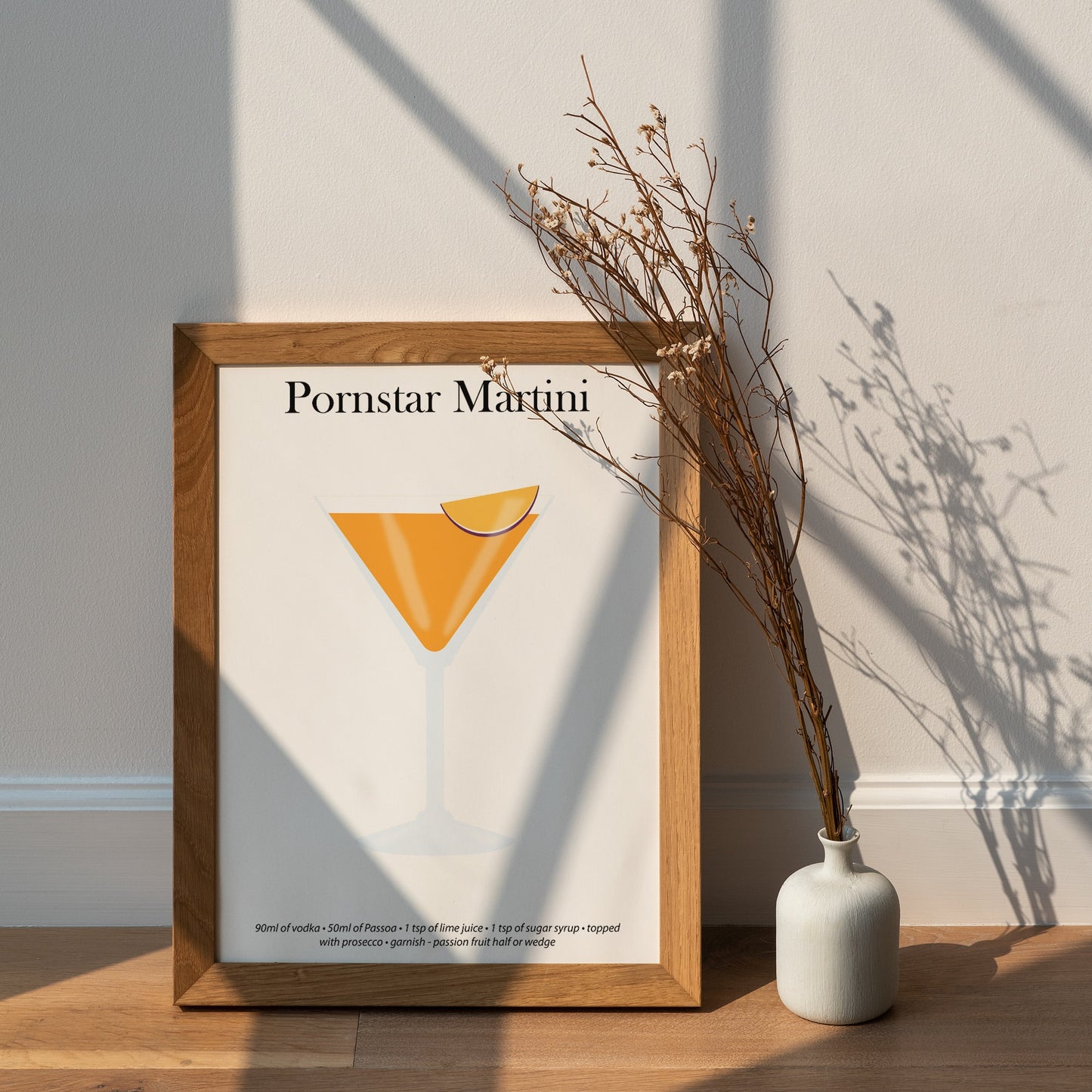 Pornstar Martini Cocktail Print - Elevate Your Home Bar with Artistic Flair!