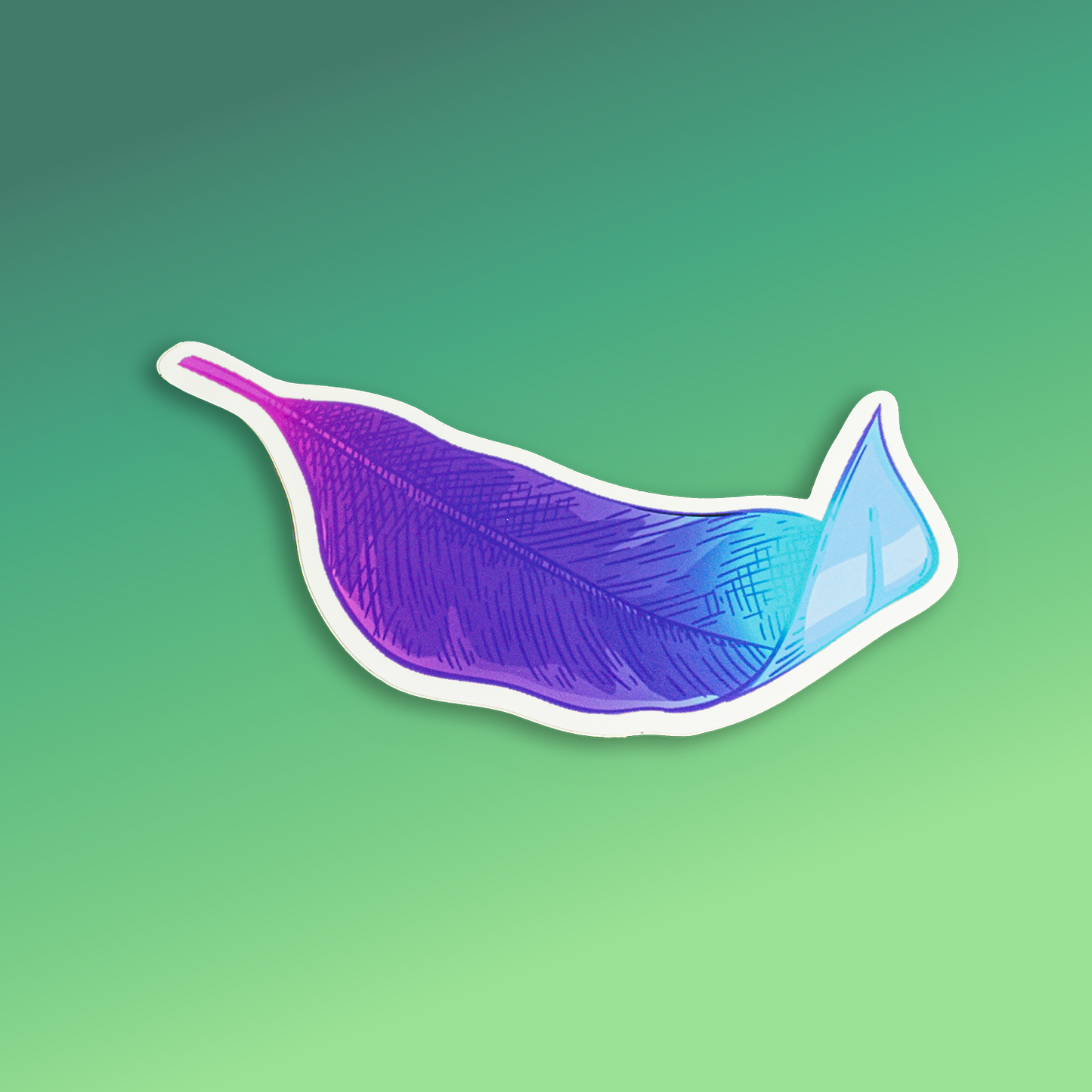 Neon Banana Leaf Sticker