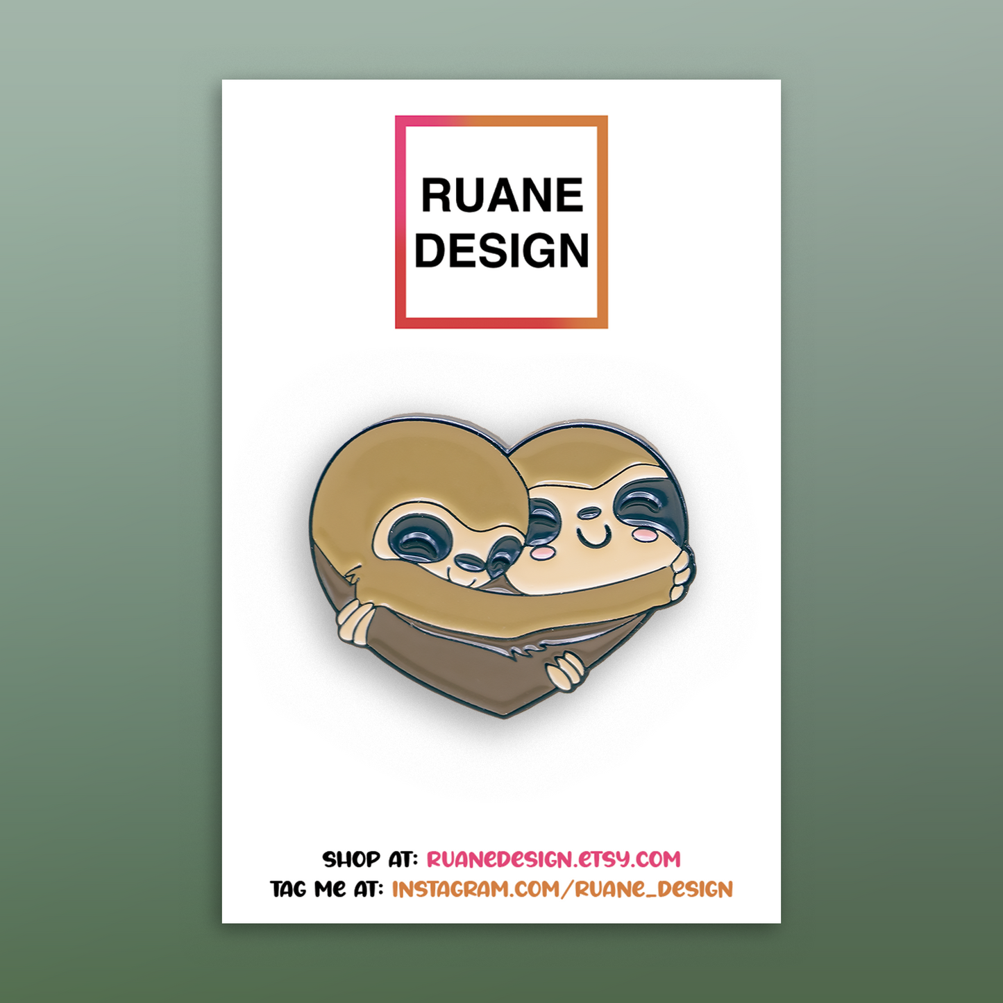 Heartwarming Hugging Sloths Enamel Pin