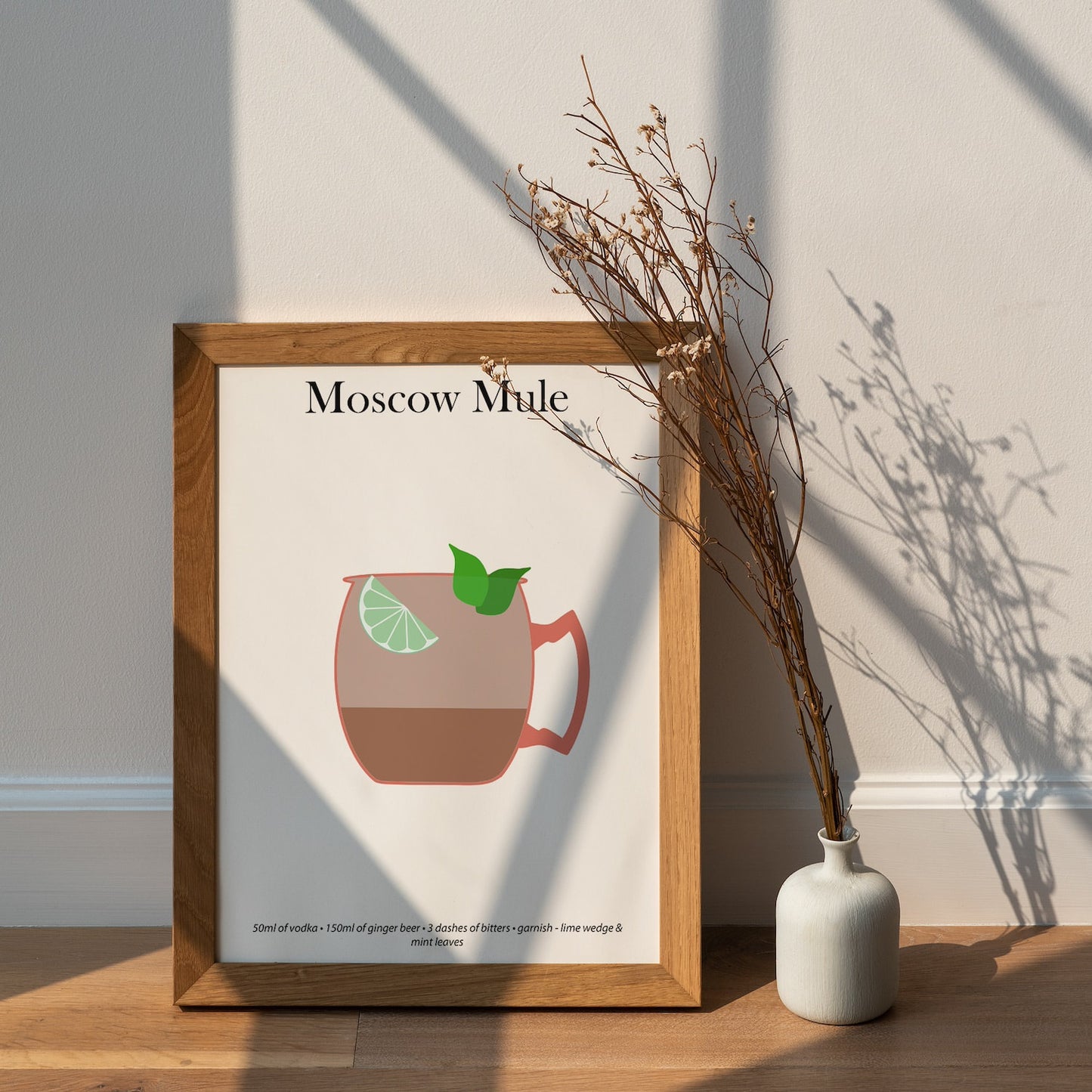Moscow Mule Cocktail Print - Elevate Your Home Bar with Artistic Flair!