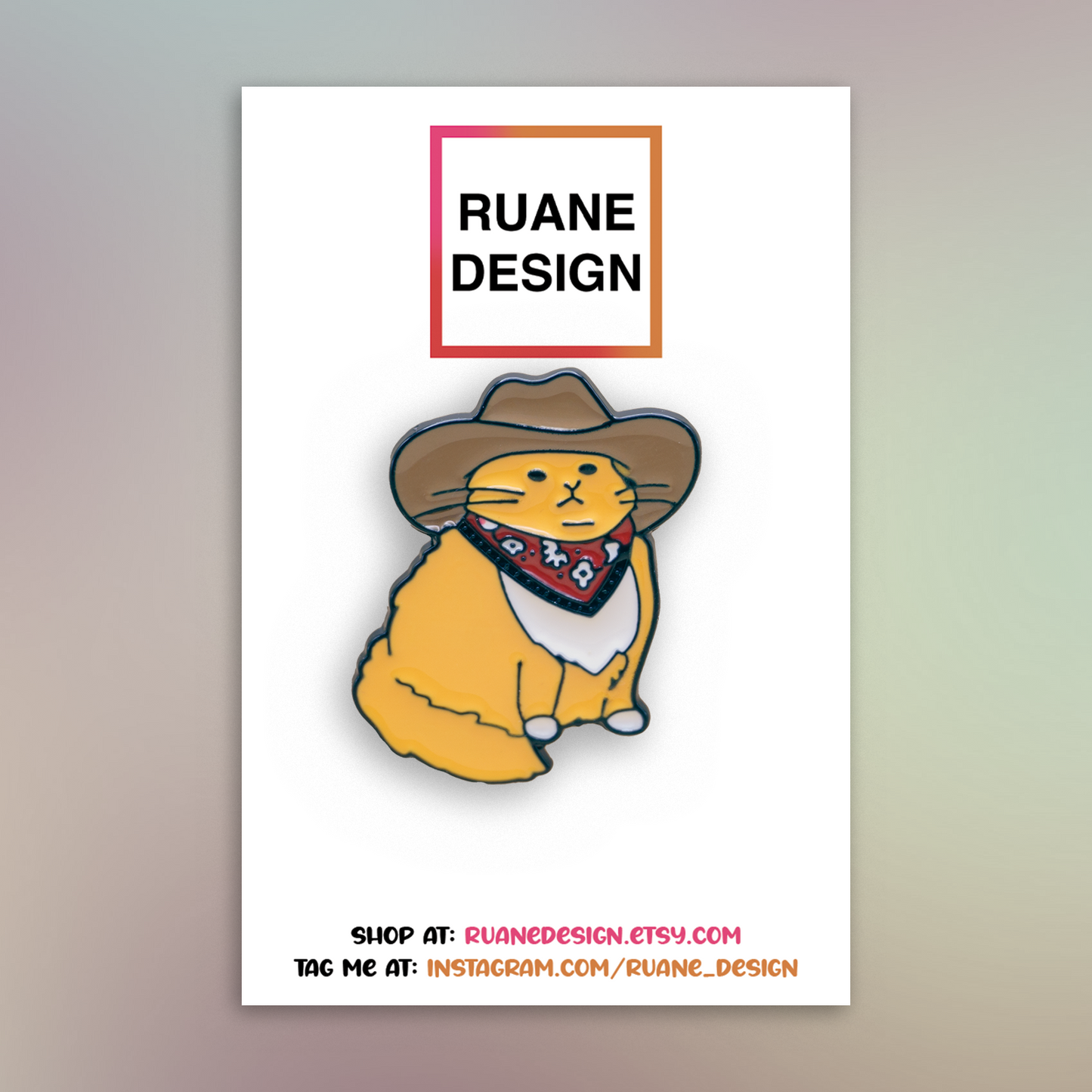 Cowboy Country Cat Enamel Pin