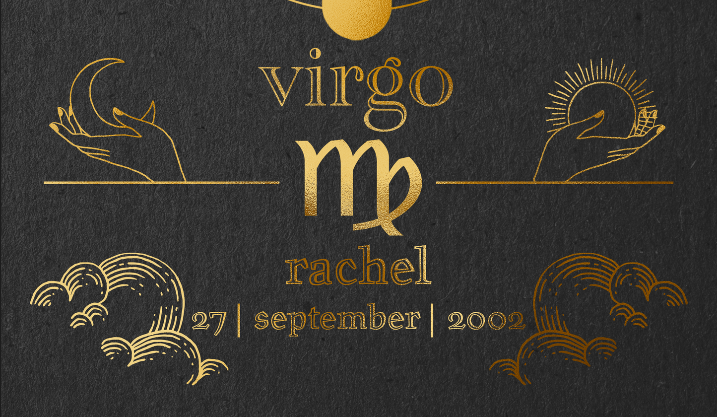 Virgo Foil Print - A Celestial Tribute to Your Zodiac Sign
