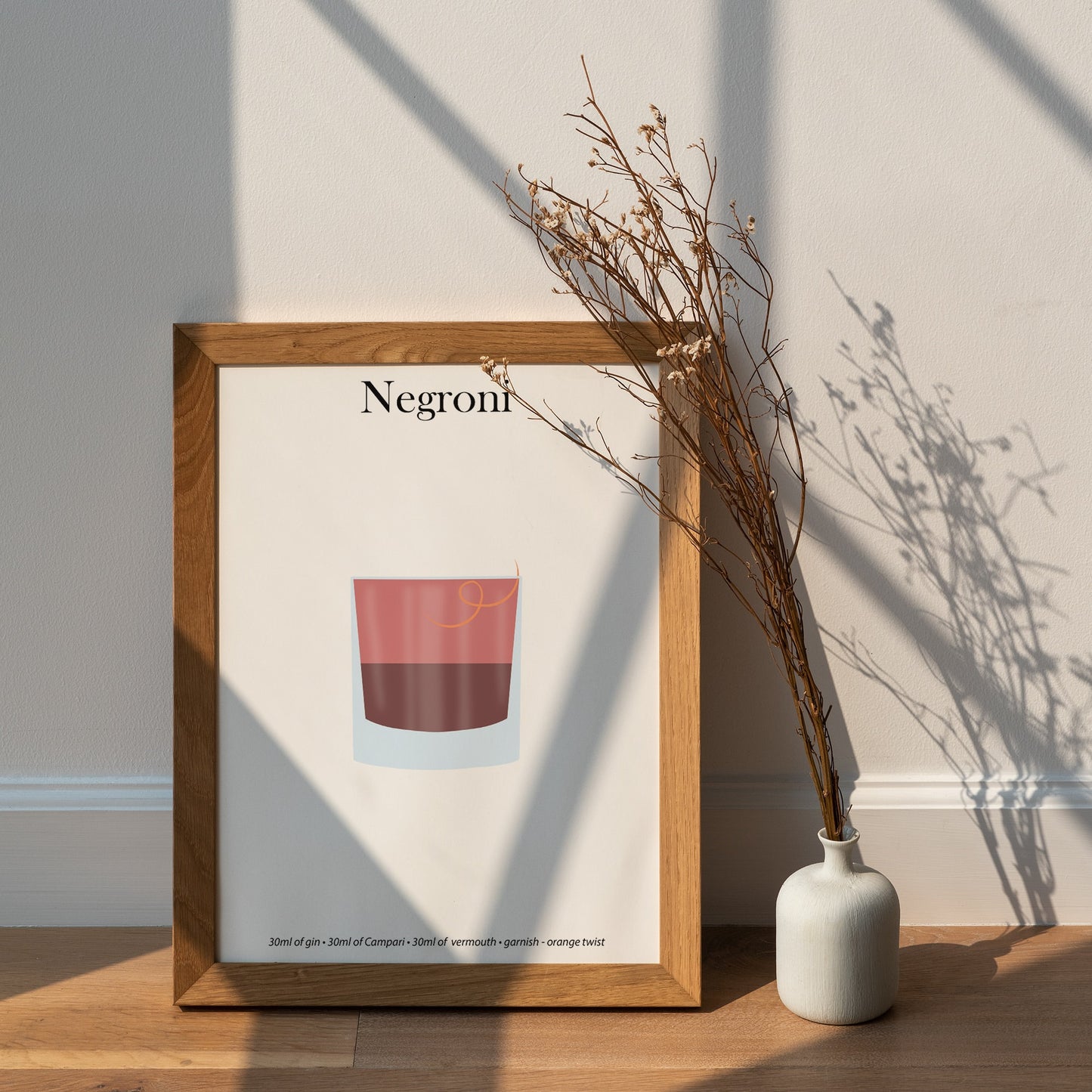 Negroni Cocktail Print - Elevate Your Home Bar with Artistic Flair!