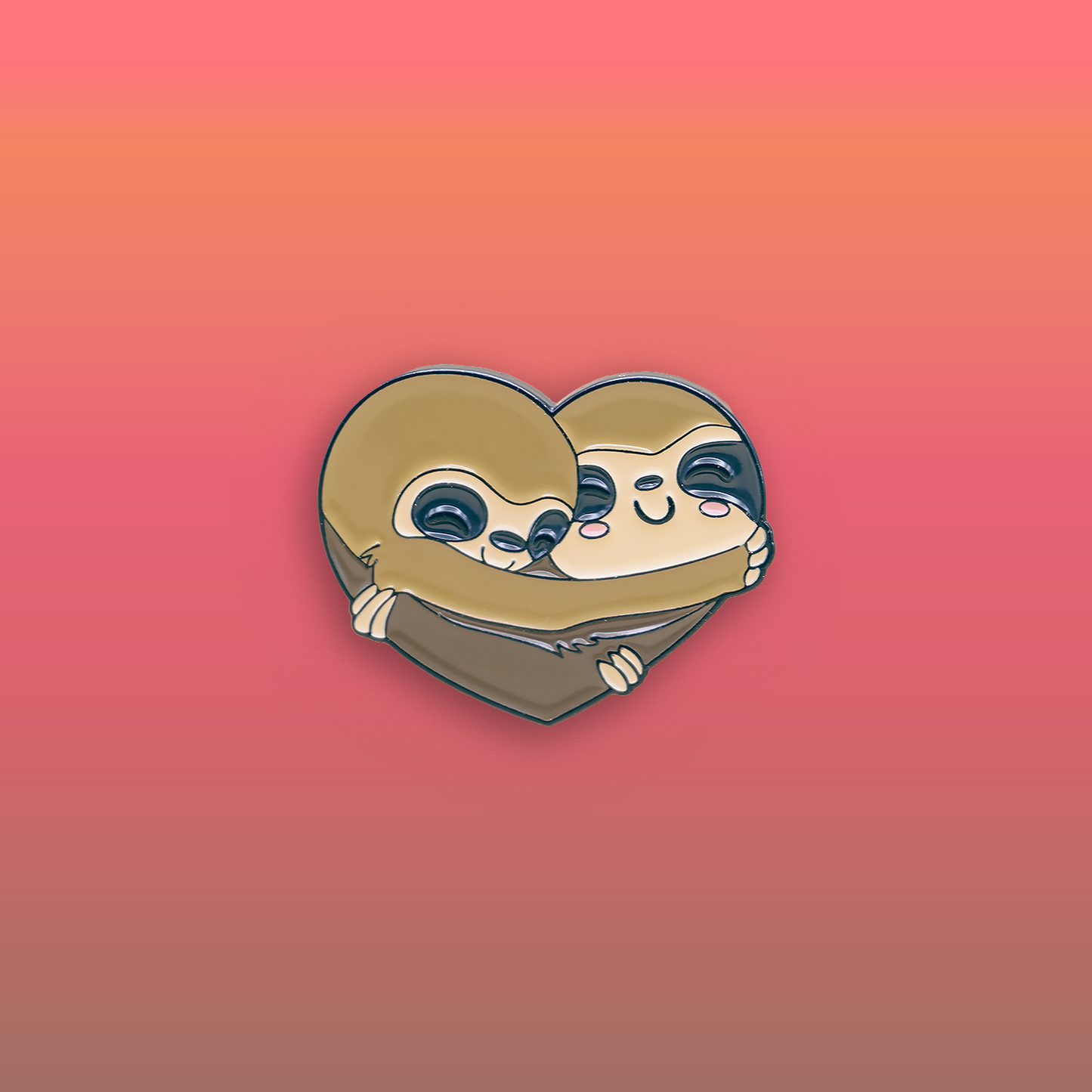 Heartwarming Hugging Sloths Enamel Pin