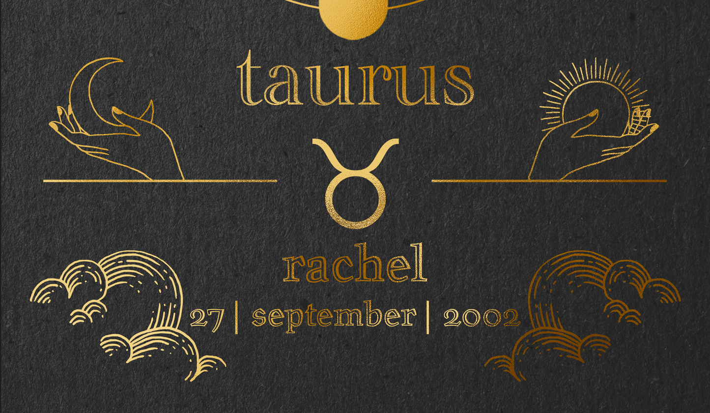 Taurus Foil Print - A Celestial Tribute to Your Zodiac Sign