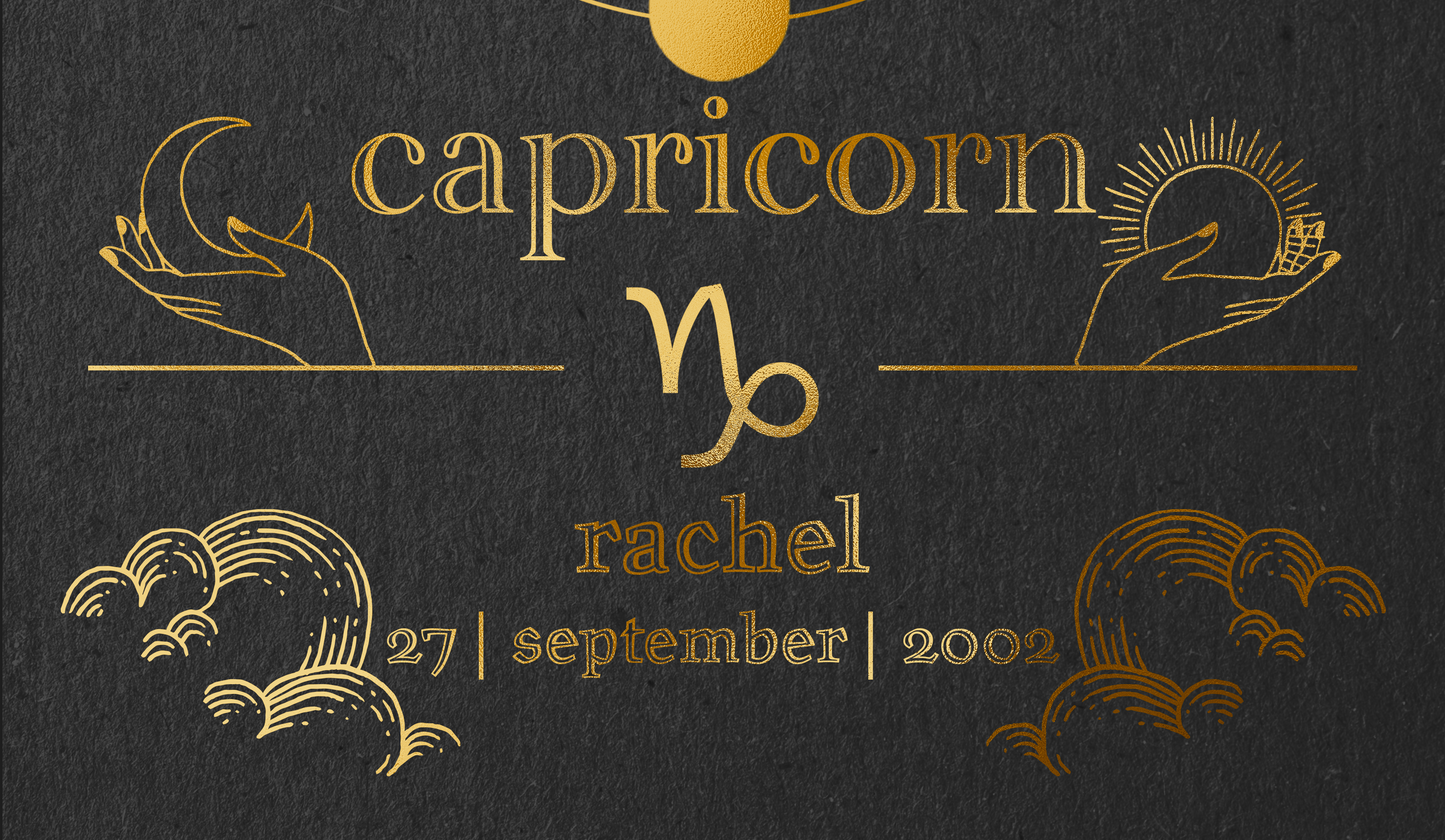 Capricorn Foil Print - A Celestial Tribute to Your Zodiac Sign