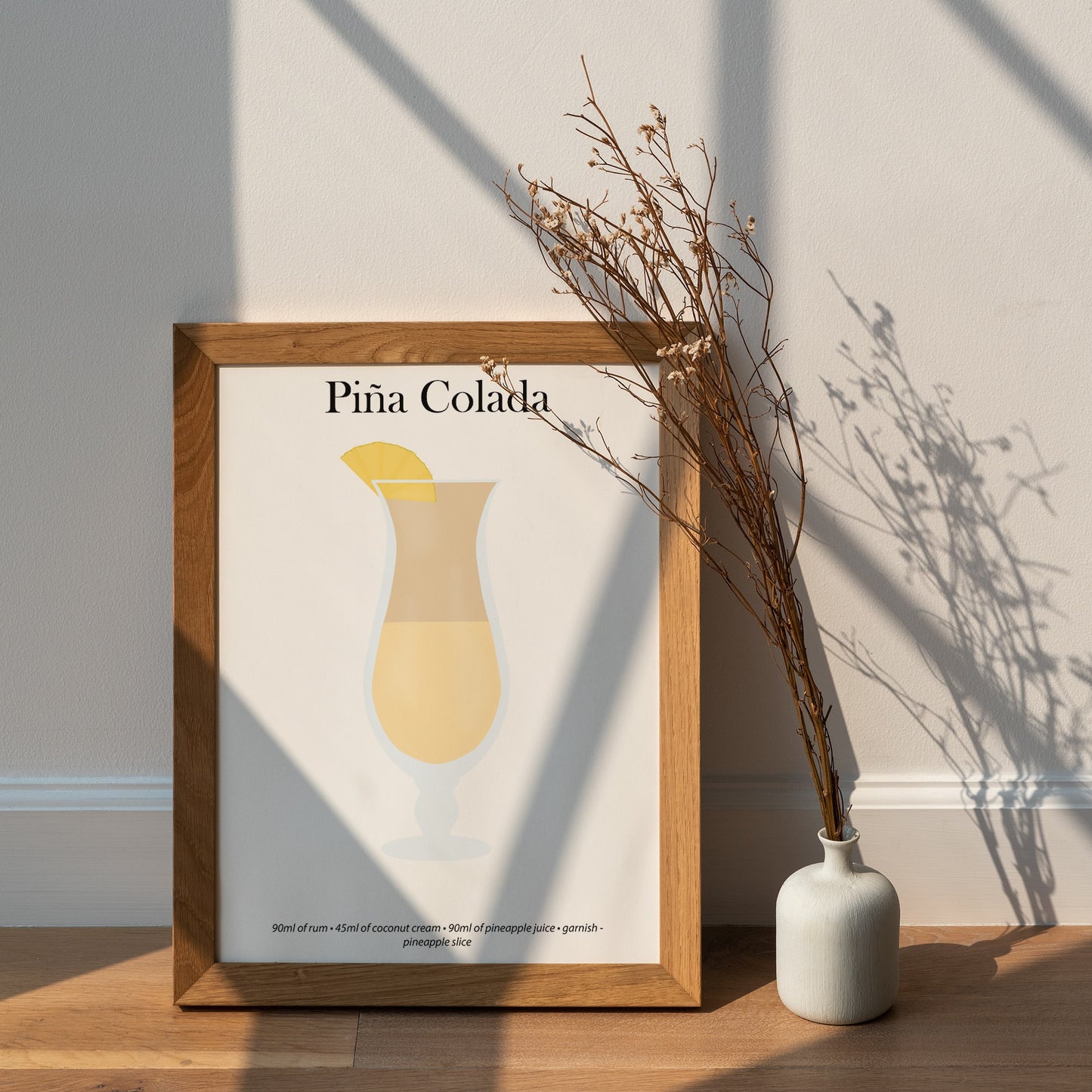 Piña Colada Cocktail Print - Elevate Your Home Bar with Artistic Flair!