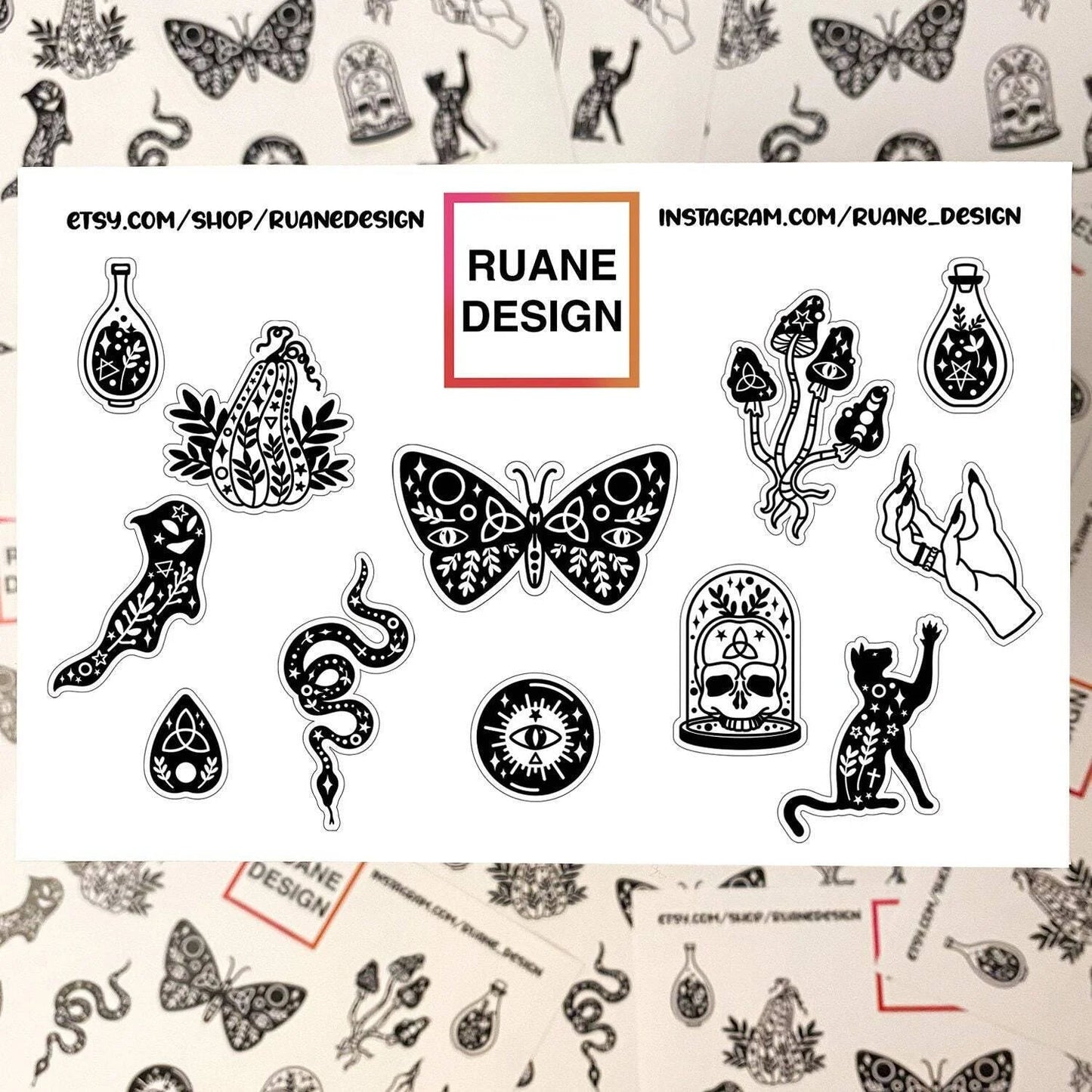 Spooky Sticker Sheet - Bring Halloween Charm to Your Creations!