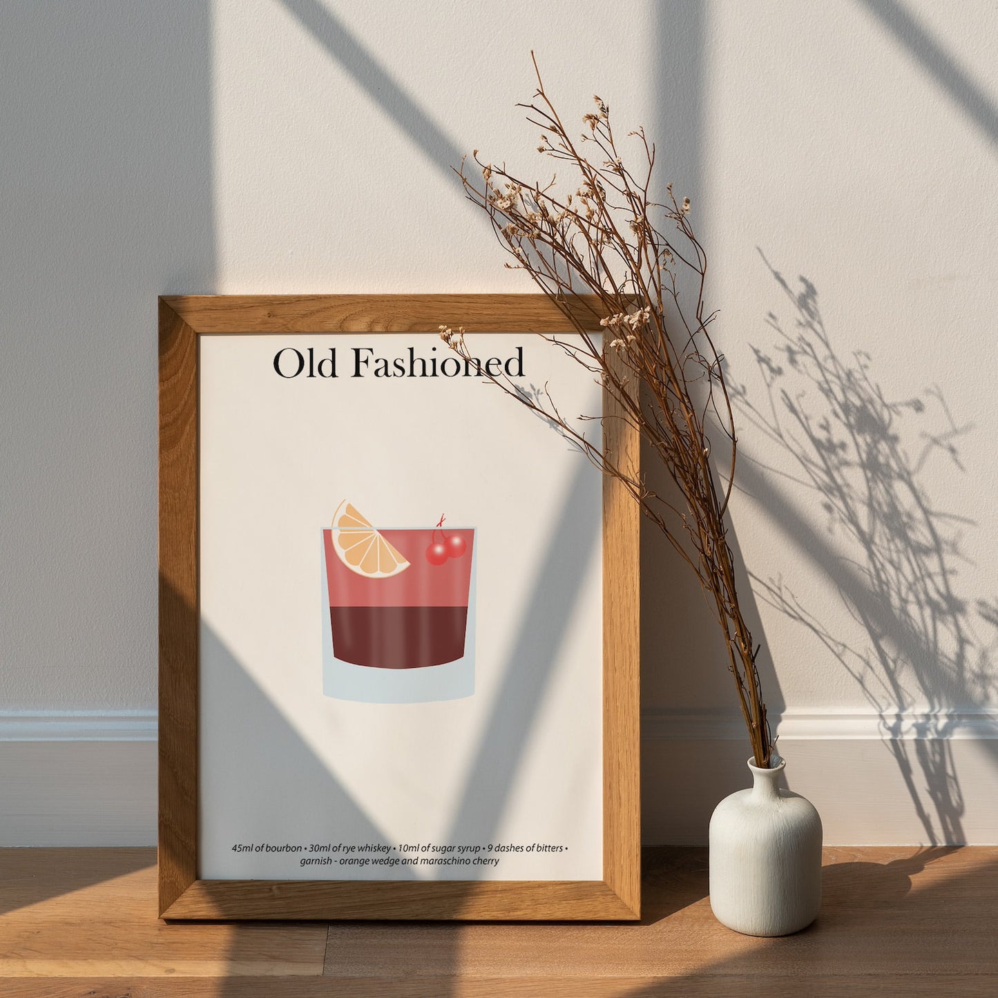 Old Fashioned Cocktail Print - Elevate Your Home Bar with Artistic Flair!