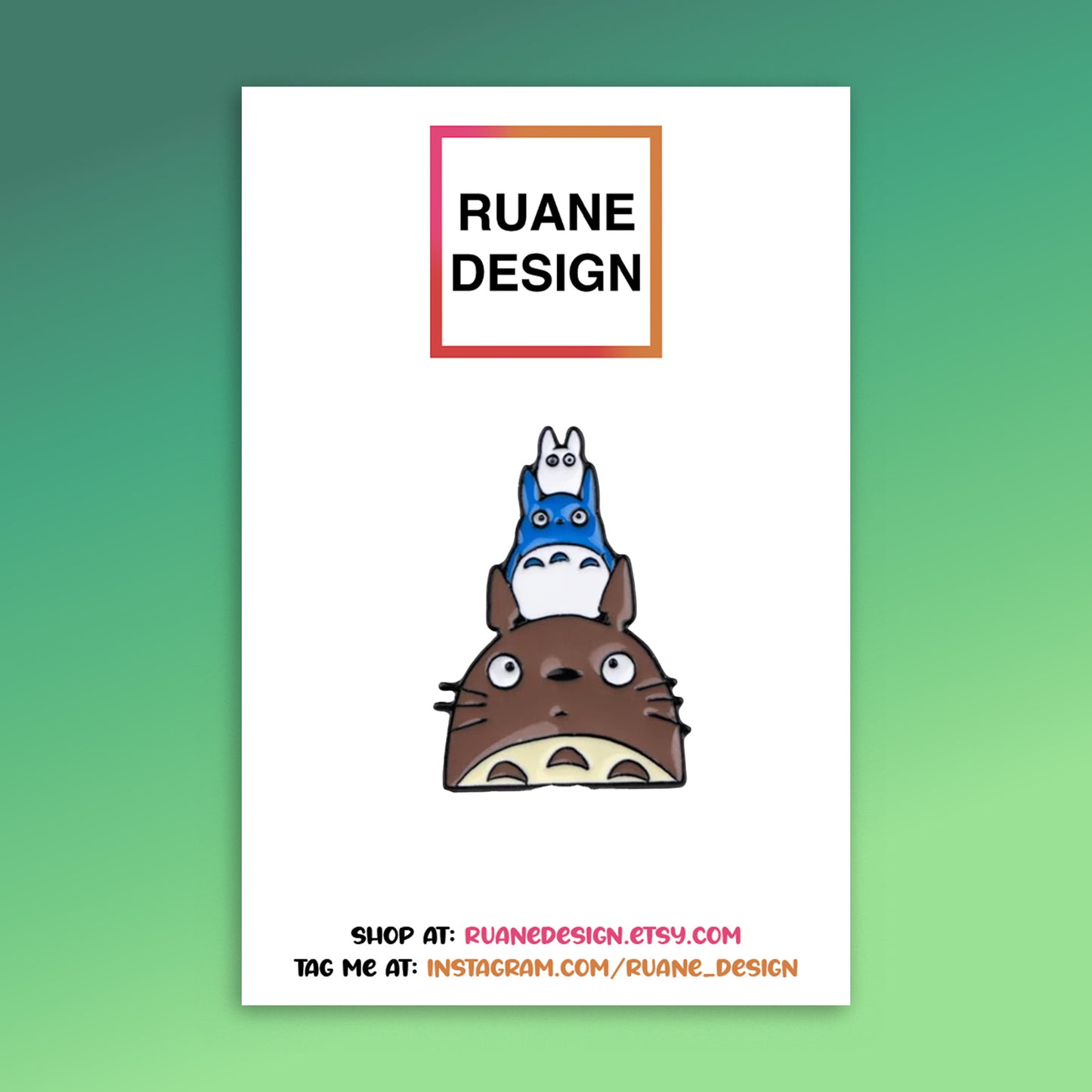 Totoro Stacked Enamel Pin