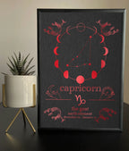 Capricorn Zodiac Foil Print