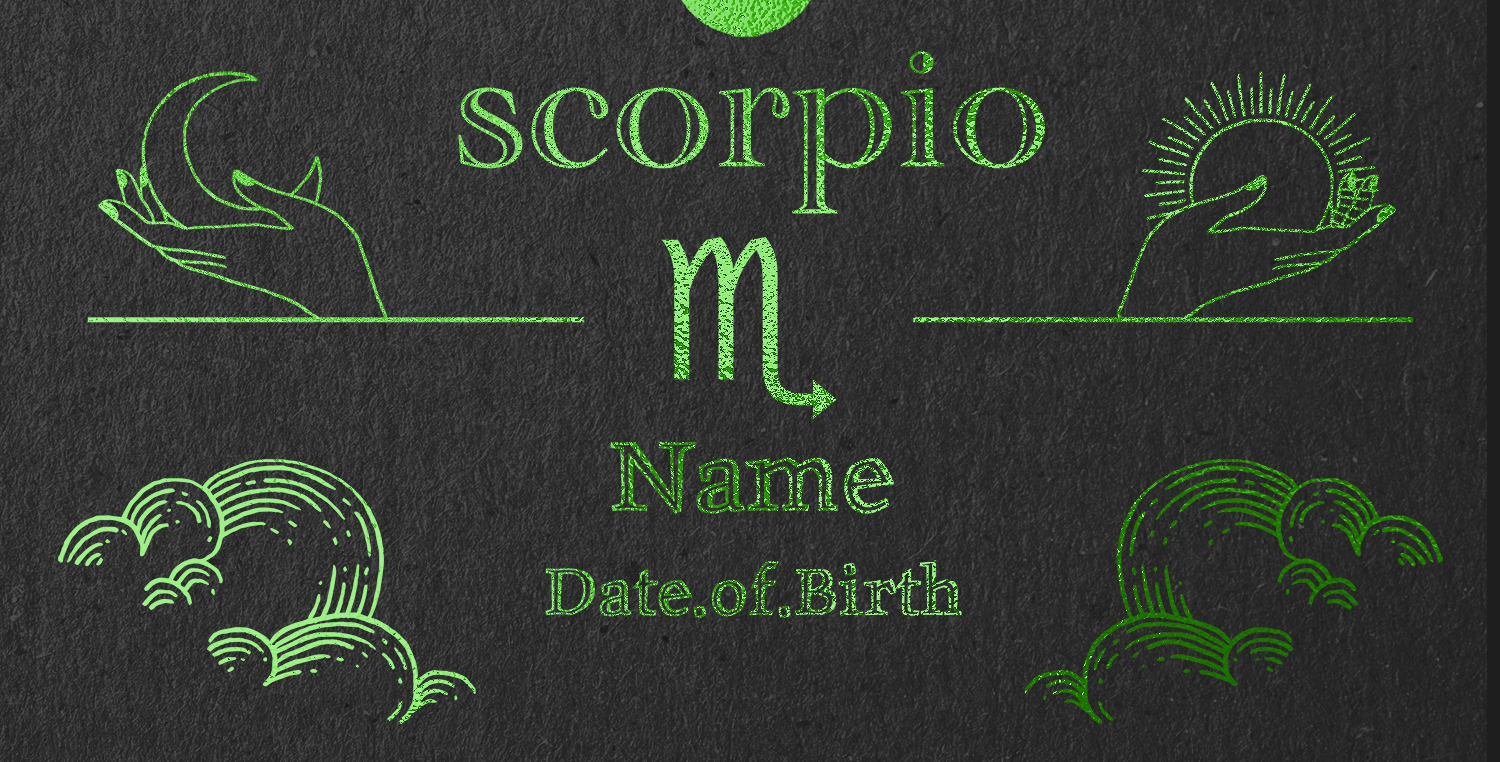 Impression signe astrologique Scorpion | Décoration murale astrologique personnalisable en aluminium