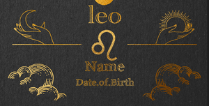Leo Zodiac Foil Print
