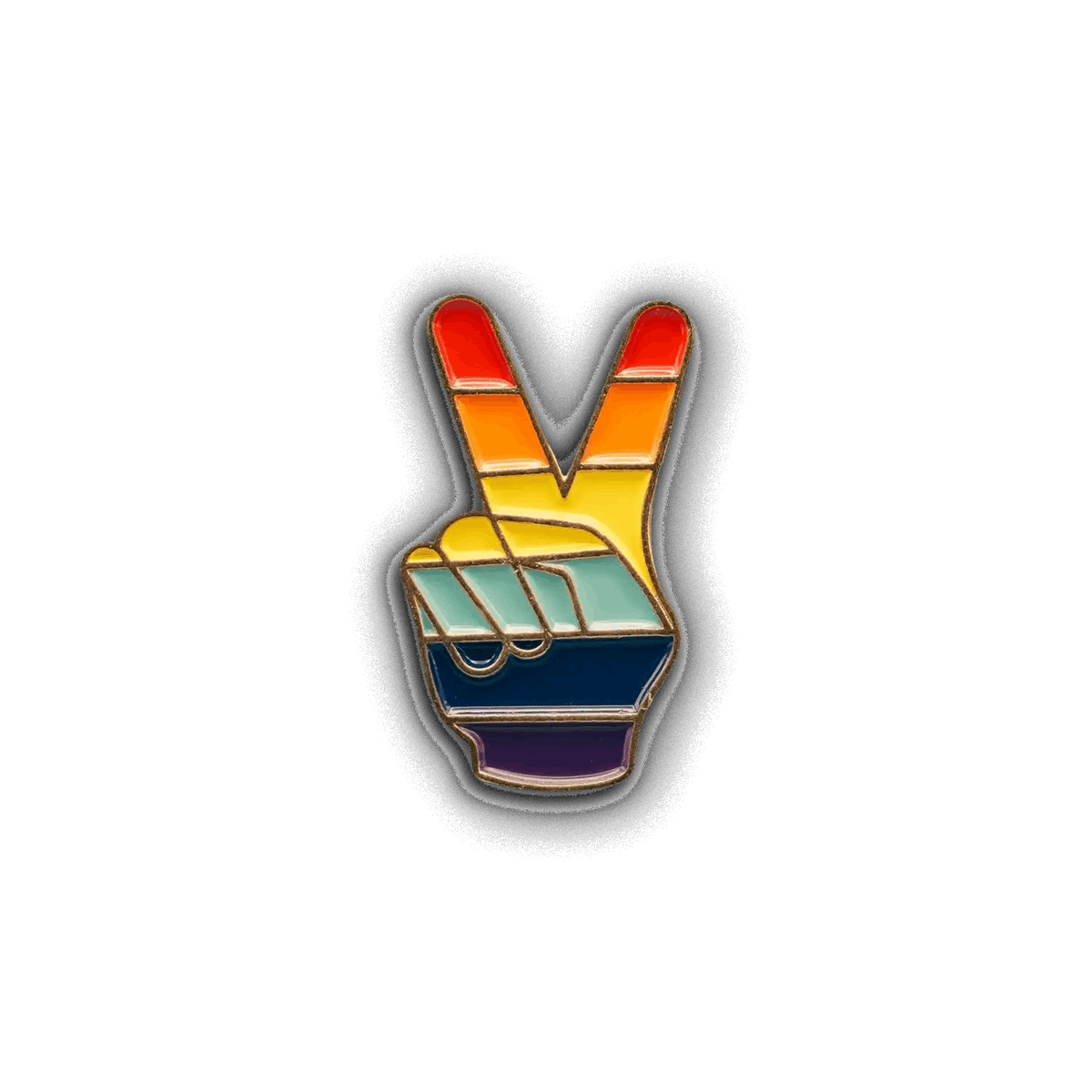 Pride Peace Sign Enamel Pin