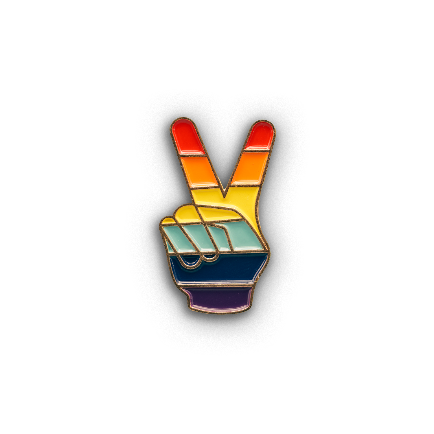 Pride Peace Sign Enamel Pin