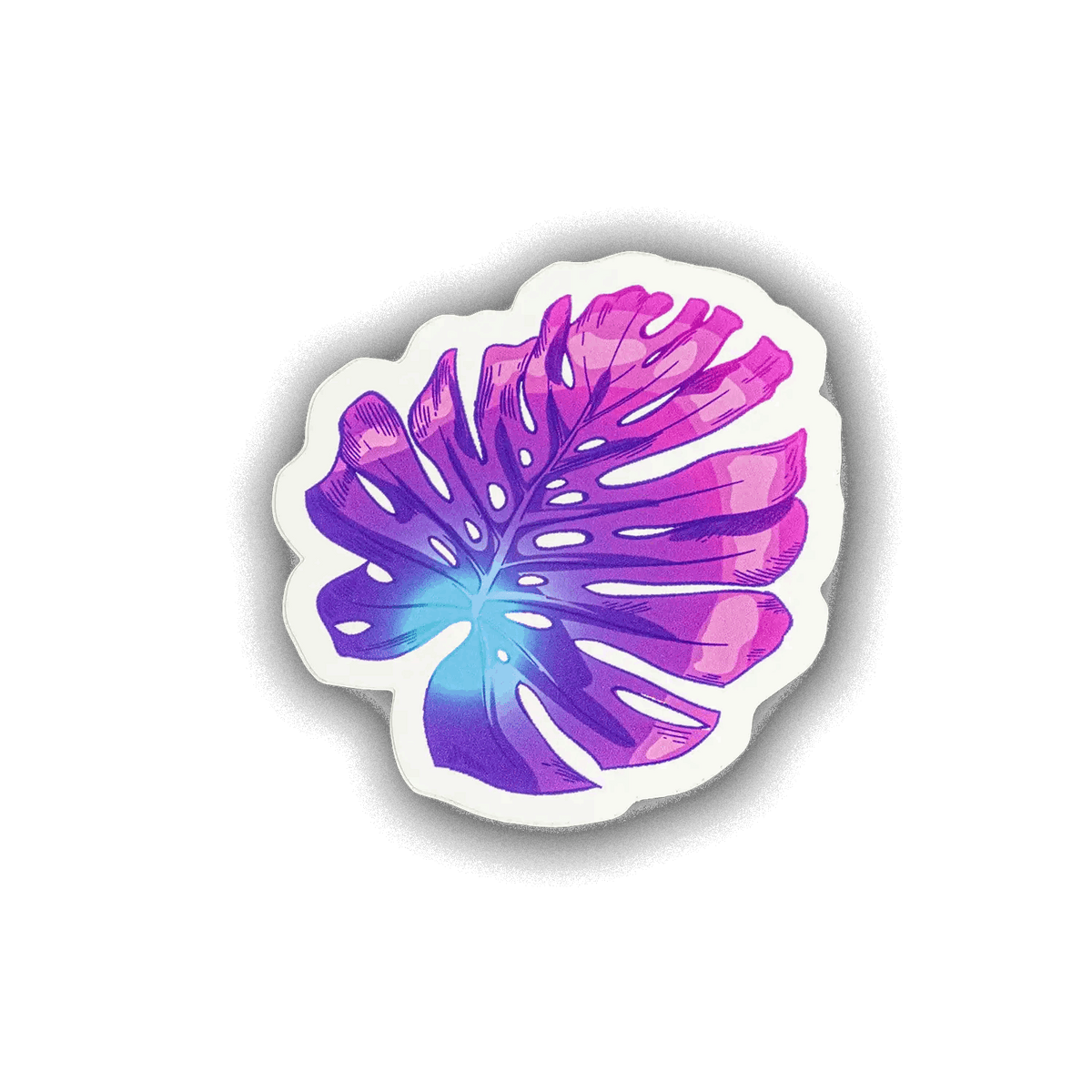 Variegated Monstera Leaf Sticker