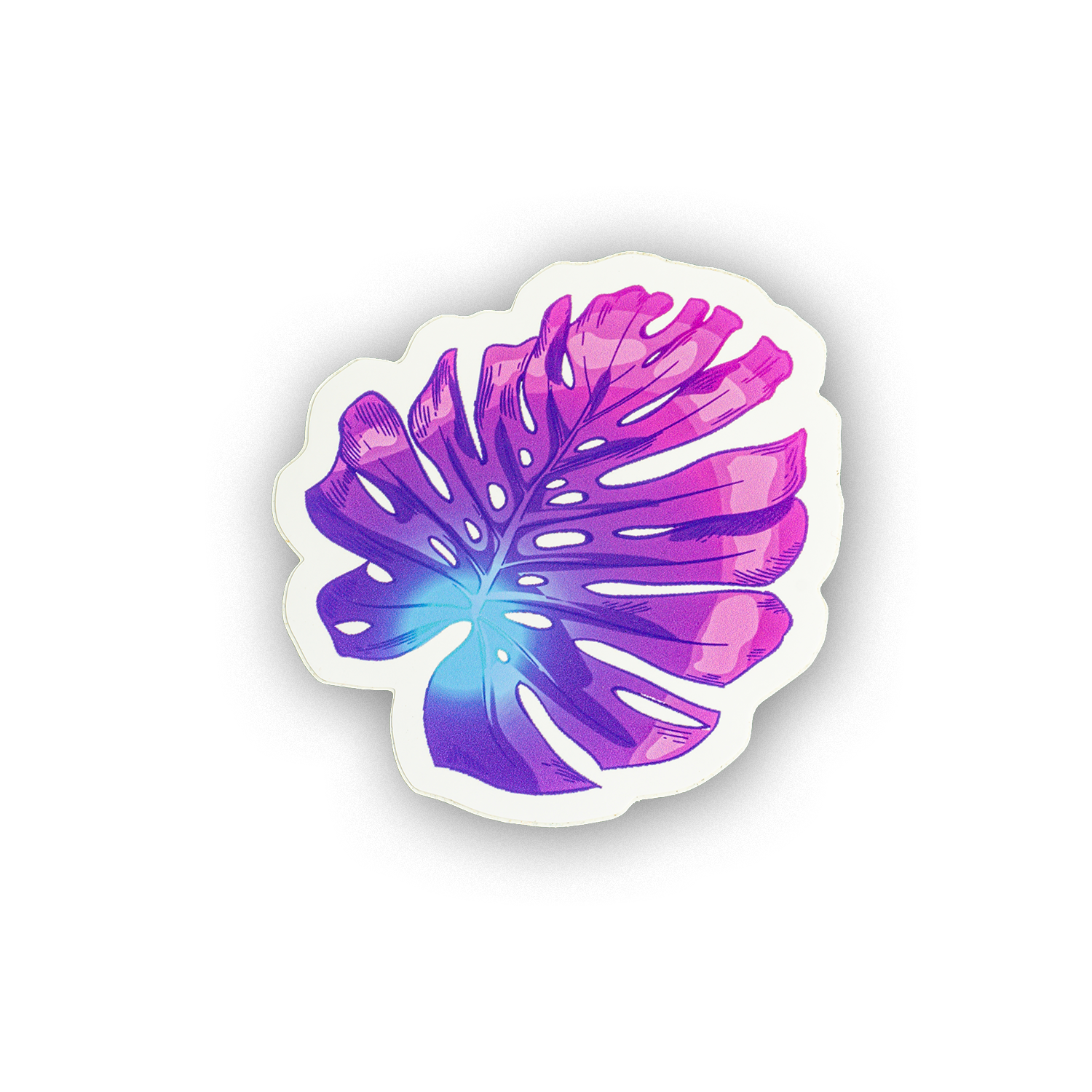 Variegated Monstera Leaf Sticker
