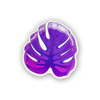 Autocollant néon feuille de Monstera