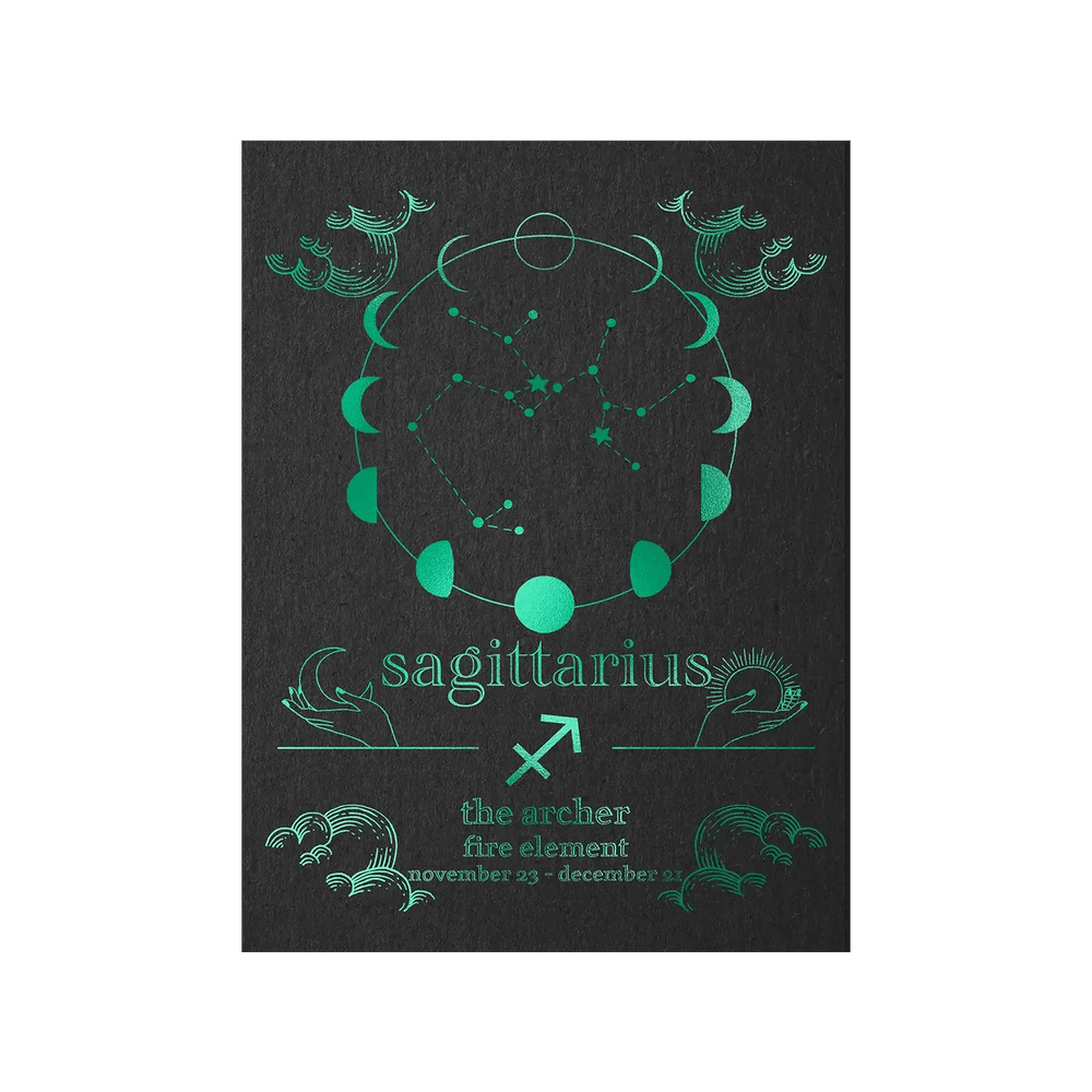 Sagittarius Zodiac Foil Print