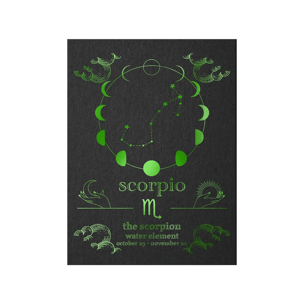 Scorpio Zodiac Foil Print