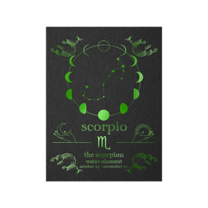 Scorpio Zodiac Foil Print