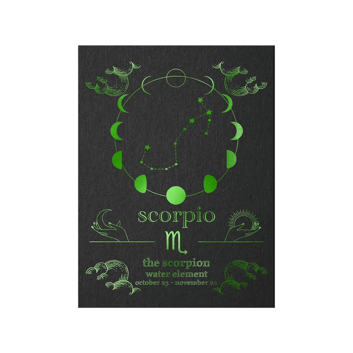 Scorpio Zodiac Foil Print