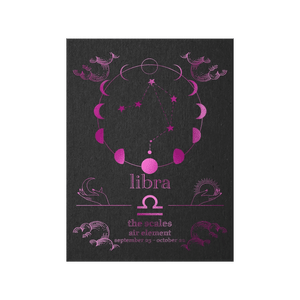 Libra Zodiac Foil Print