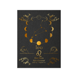 Leo Zodiac Foil Print