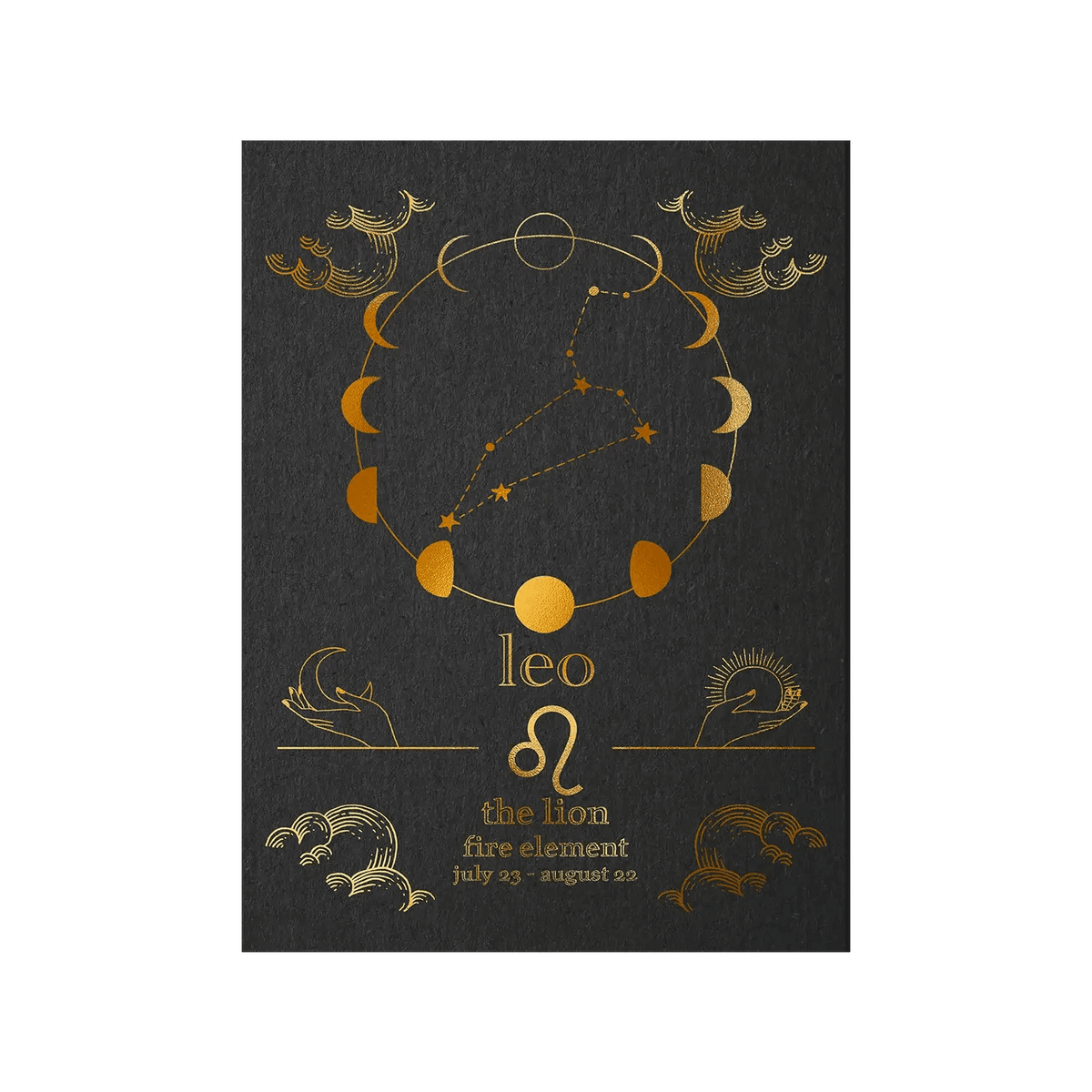Leo Zodiac Foil Print