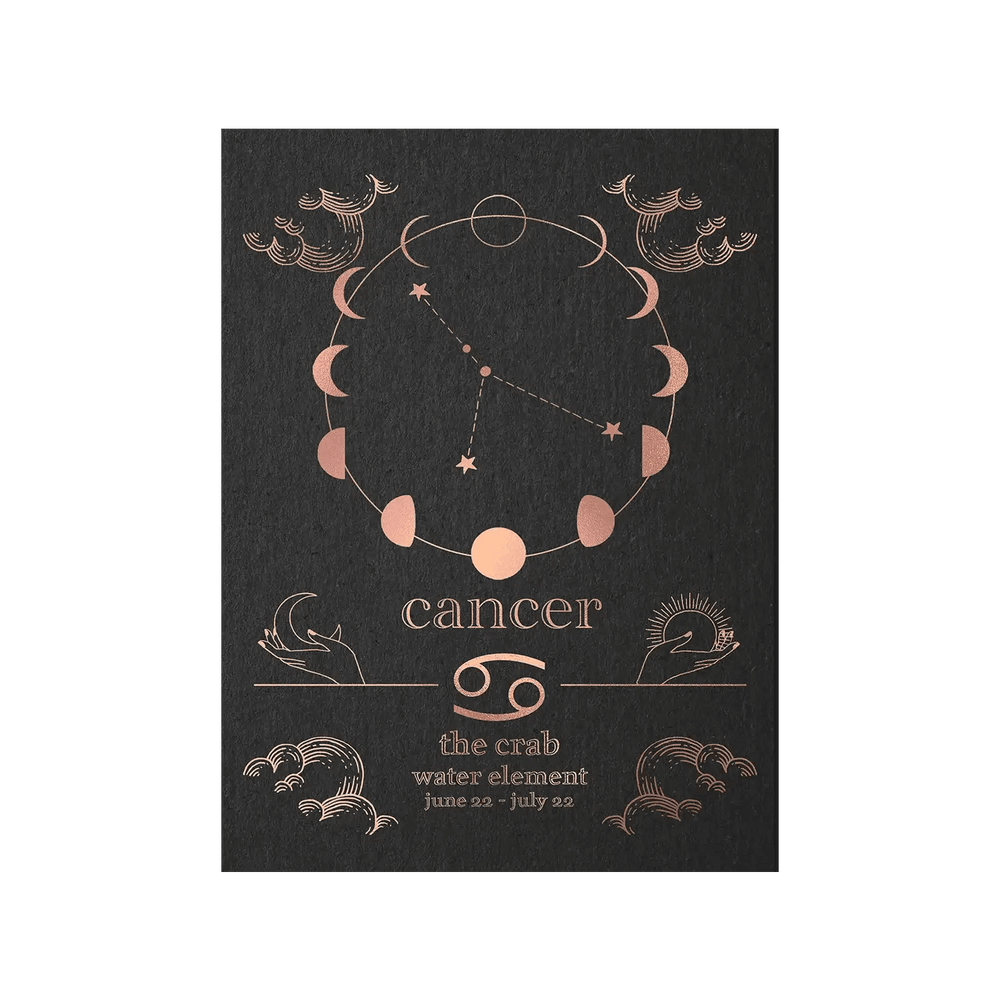 Cancer Zodiac Foil Print