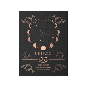 Cancer Zodiac Foil Print