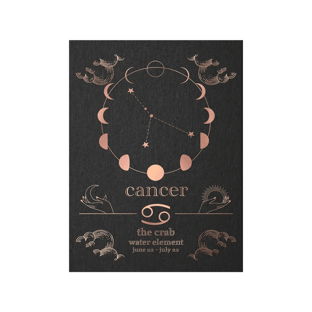 Cancer Zodiac Foil Print