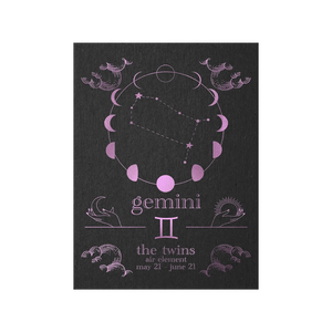 Gemini Zodiac Foil Print