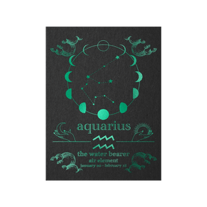 Aquarius Zodiac Foil Print