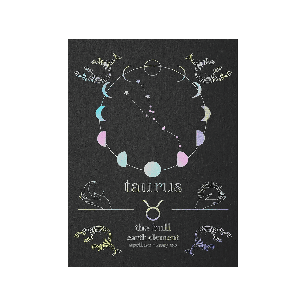 Taurus Zodiac Foil Print