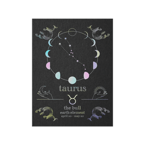 Taurus Zodiac Foil Print