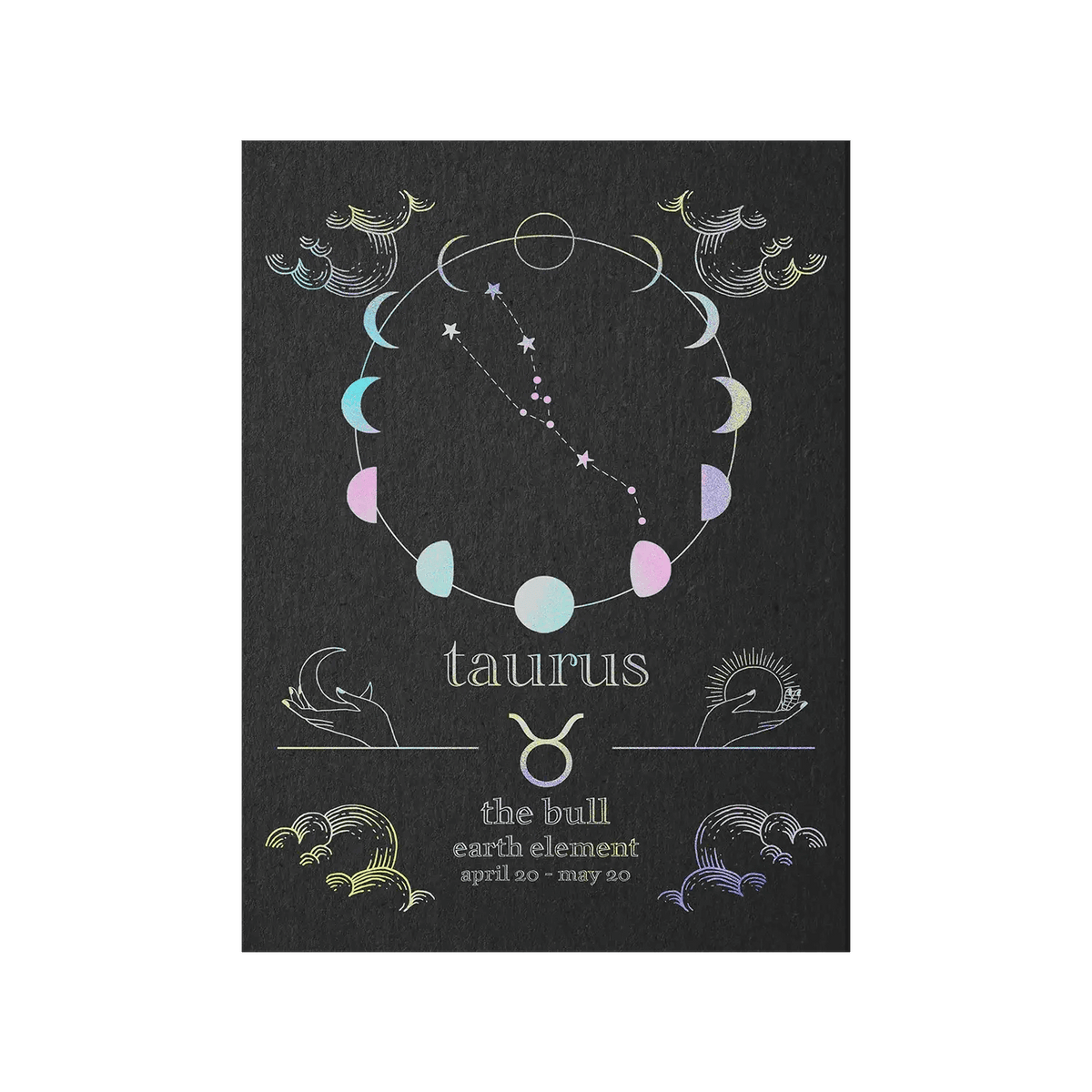 Taurus Zodiac Foil Print