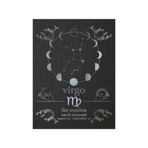 Virgo Zodiac Foil Print
