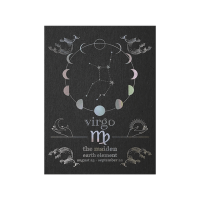 Virgo Zodiac Foil Print