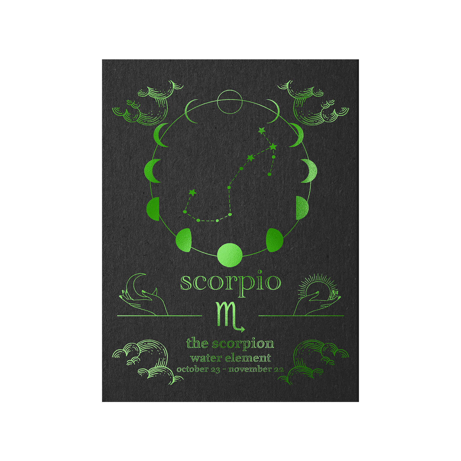 Scorpio Zodiac Foil Print