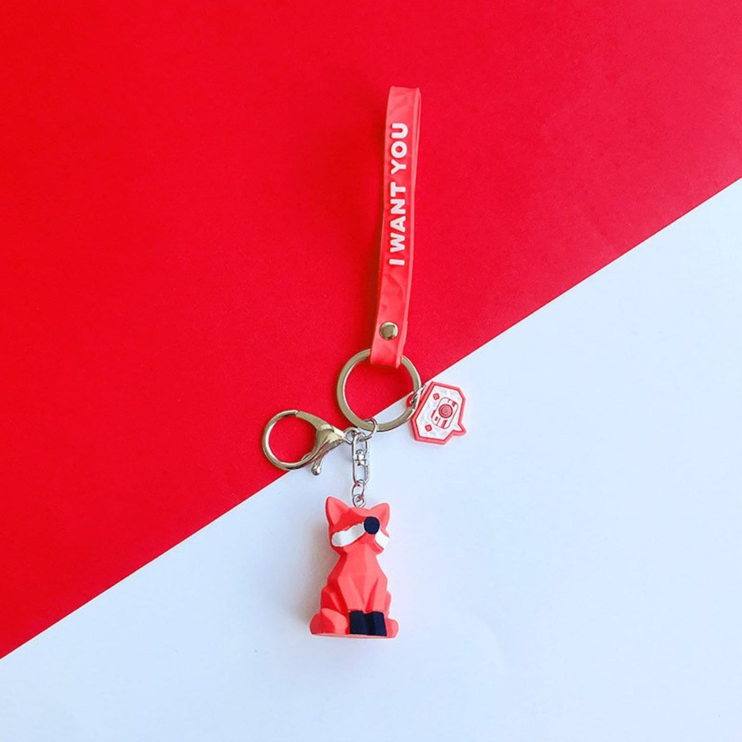 Origami Fox Keychain – “I Want You” Collection