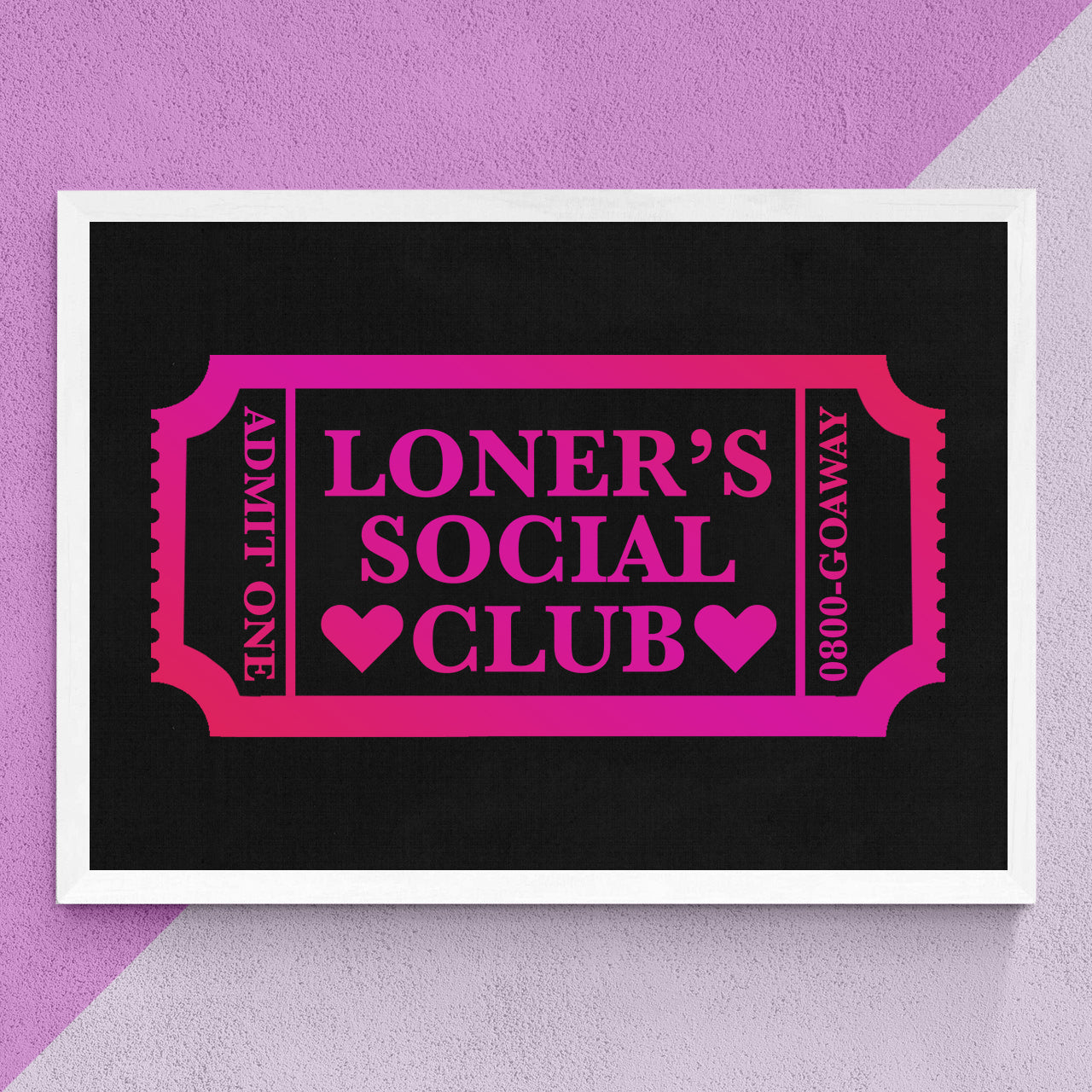 Loner's Social Club foil print