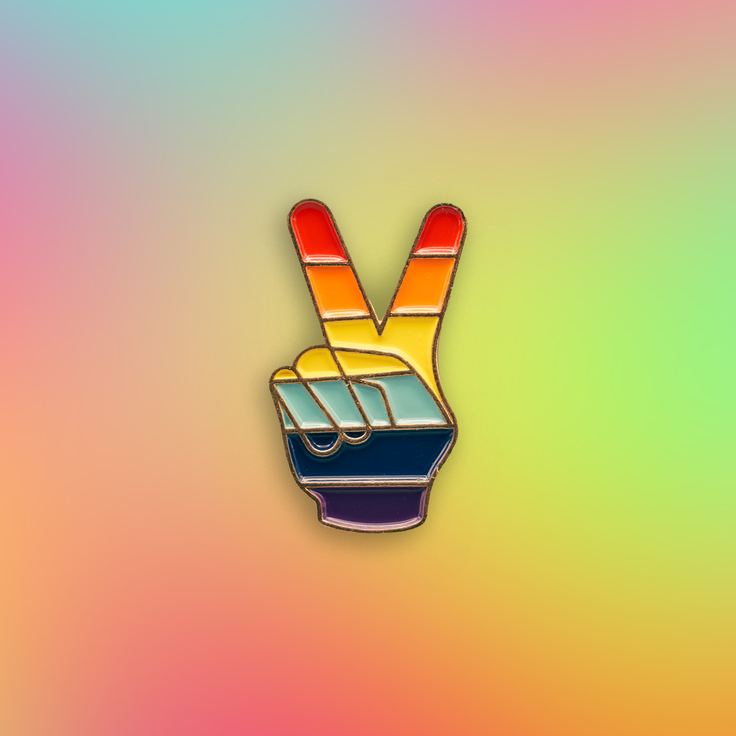 Pride Peace Sign Enamel Pin