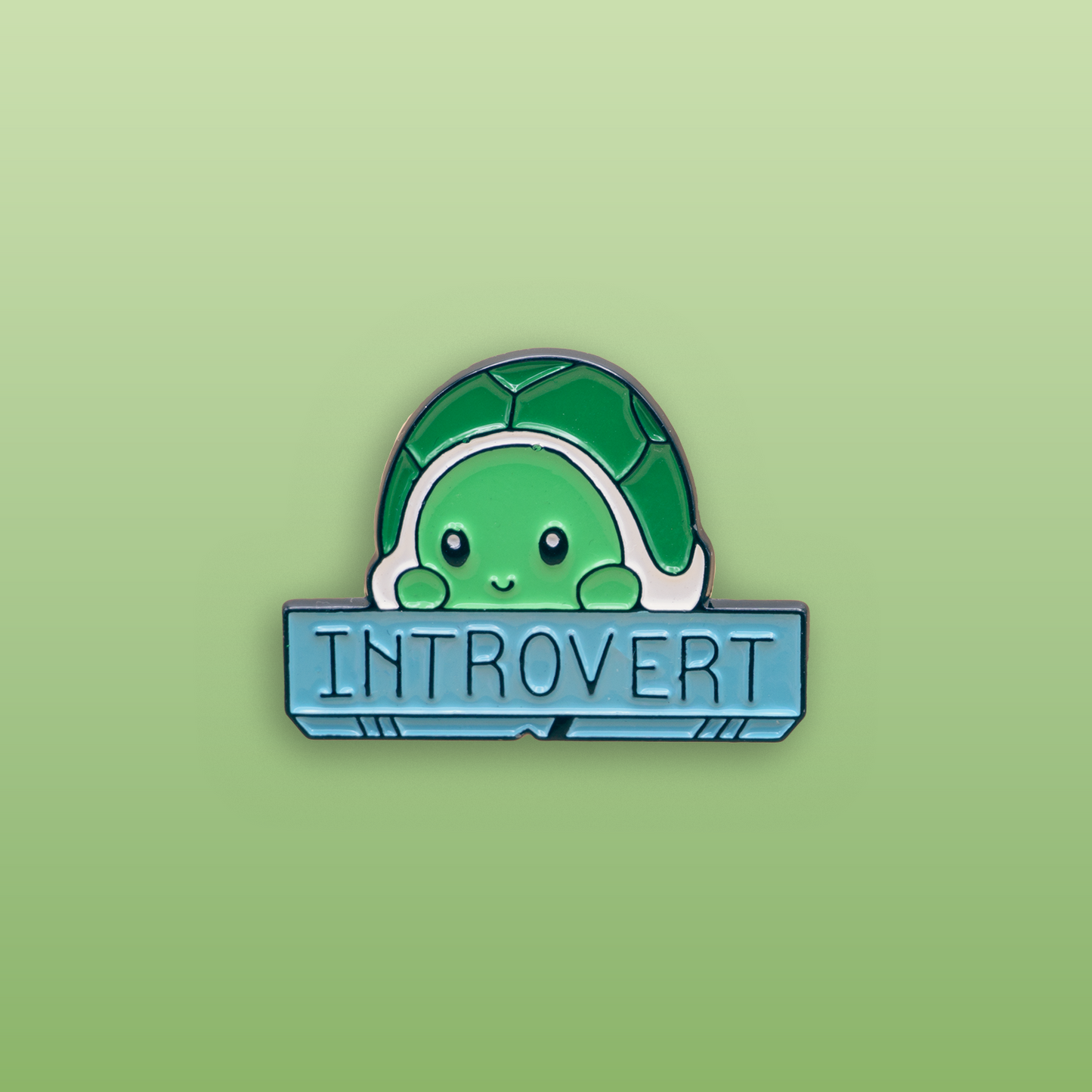 Cute Introvert Turtle Enamel Pin