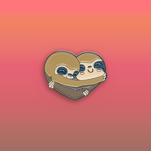 Heartwarming Hugging Sloths Enamel Pin