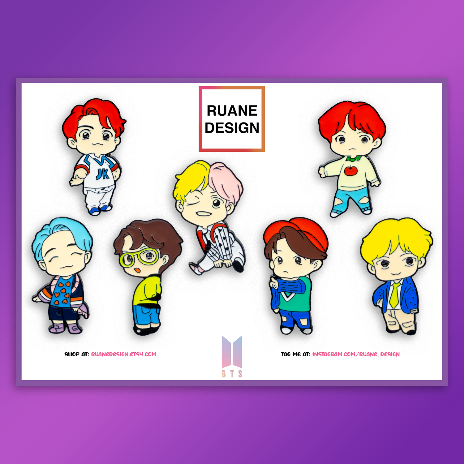 BTS Bangtan Boys Enamel Pin Badge