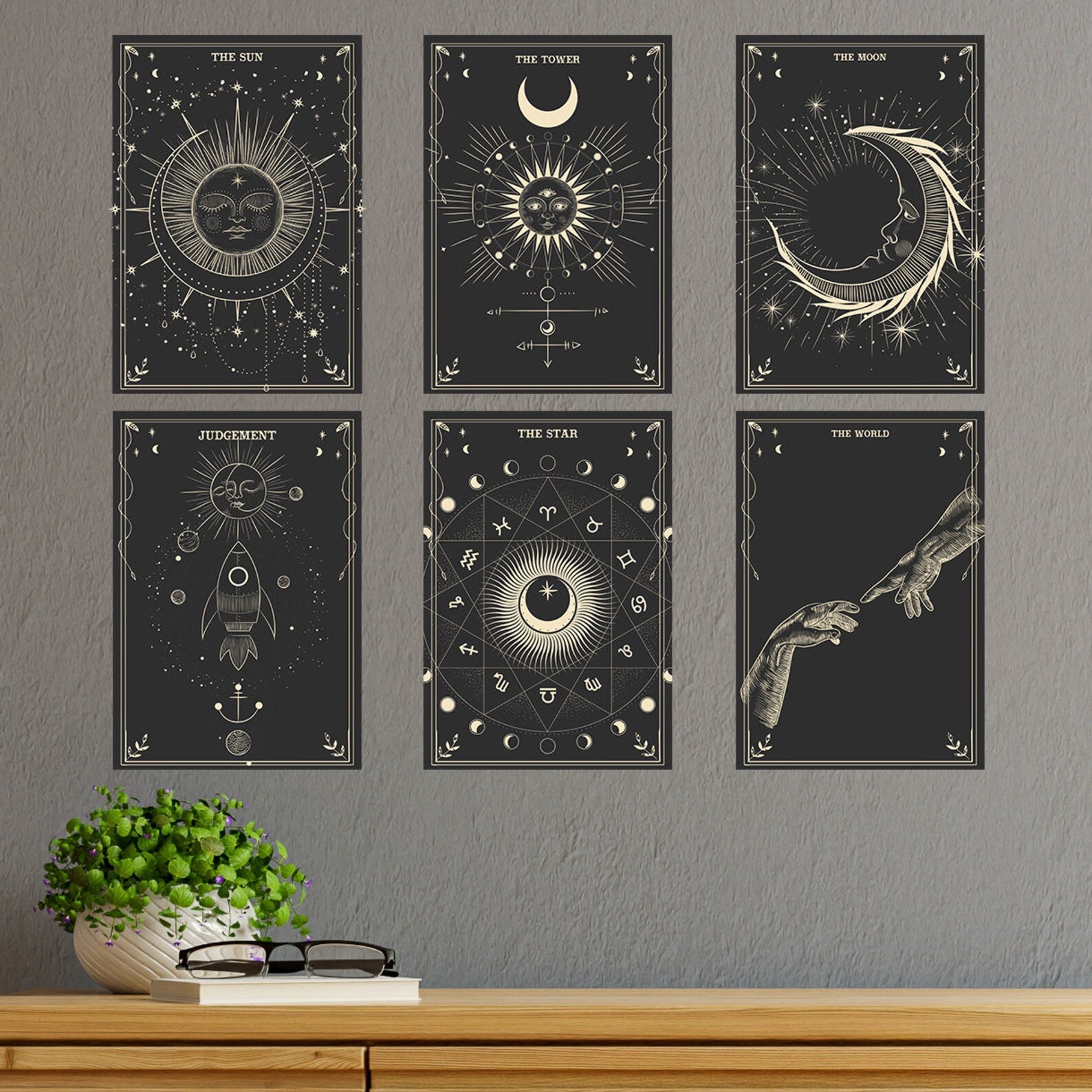 Tarotkarten A5 Mini-Druckset – Entdecke das himmlische Reich!