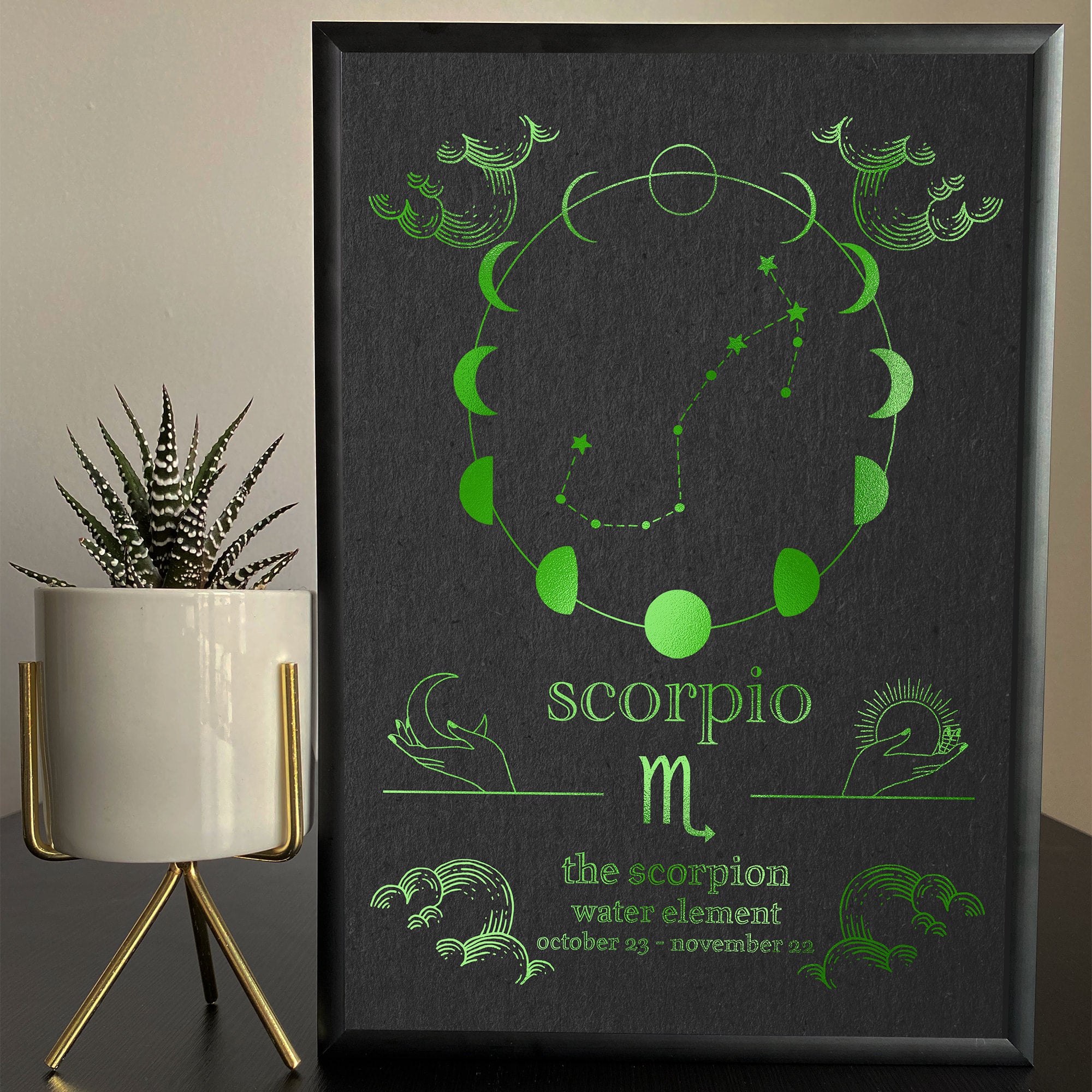 Scorpio Zodiac Foil Print