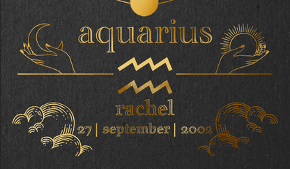 Aquarius Foil Print - A Celestial Tribute to Your Zodiac Sign